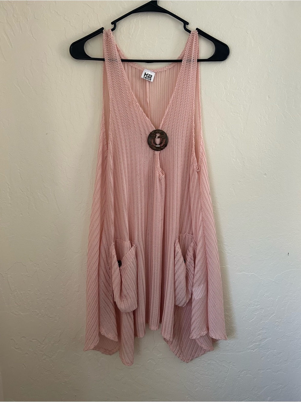 Koko knot Pink Sleeveless V-Neck Summer Dress